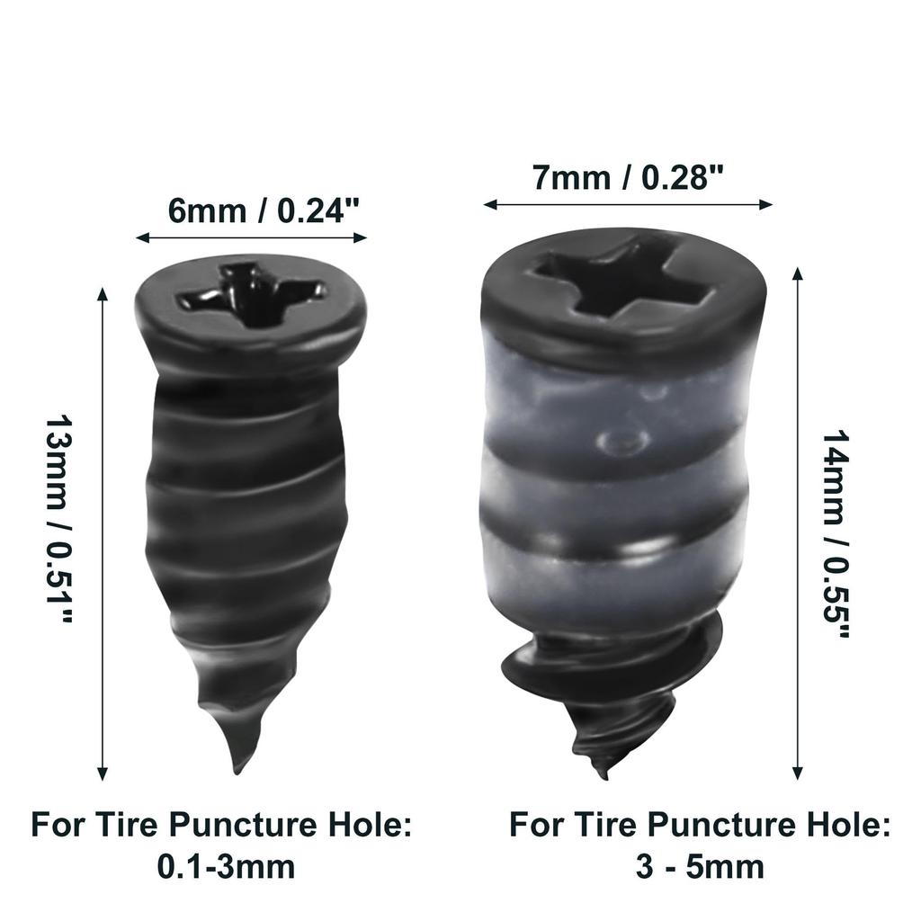 X AUTOHAUX Tire Repair Rubber Nail Puncture Repair Kit Tire Puncture Nail Quick Patch