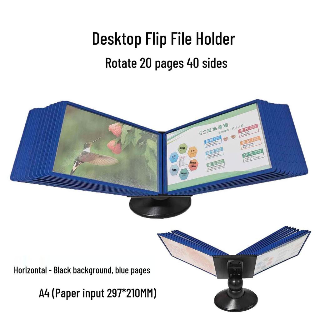 Rotating A4 Desktop File Holder and Display Stand