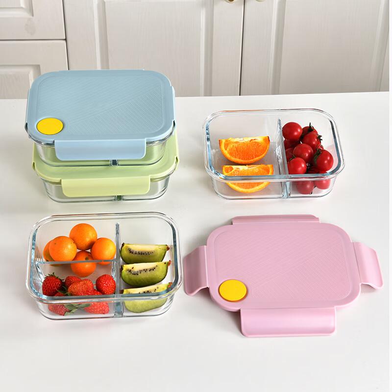 1000ml Divided Glass Microwave Bento Box