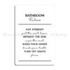 Bathroom Rules Metal Plaque Poster Home Plaques Club Bar Designs Retro Tin Sign Poster