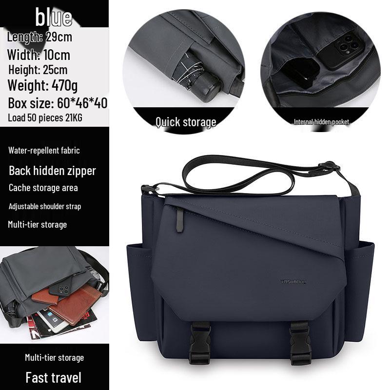 Men's Trendy Casual Messenger Bag - Multifunctional Shoulder Bag for Commuting, Travel, and Outdoor Activities