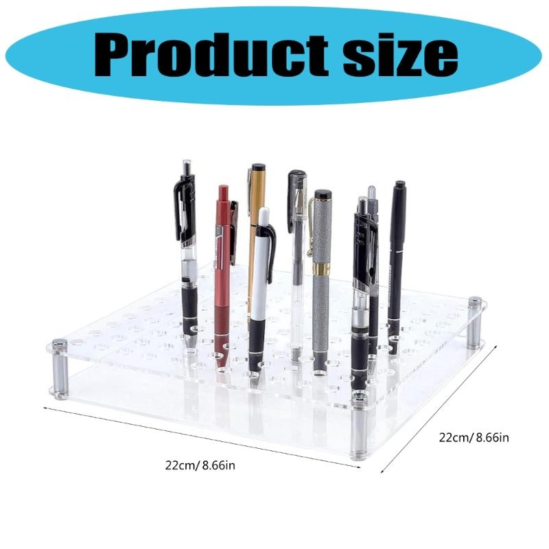 Durable Clear Art Brush Holder 120 Compartment Desktop Organizers For Painting Tools Storage
