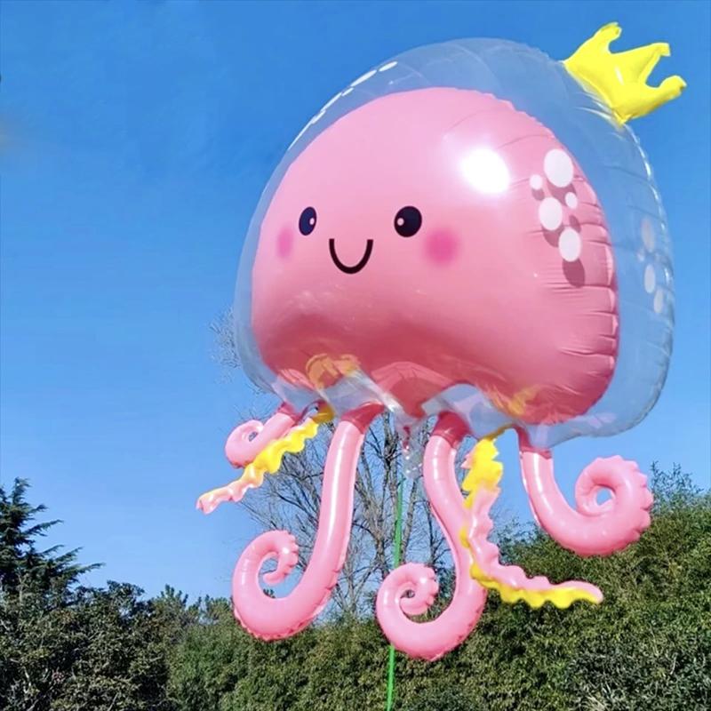 1pc Pink Purple Blue Jellyfish Balloon Birthday Party Double-layer Baloon Children Baby Toy Parties Supply