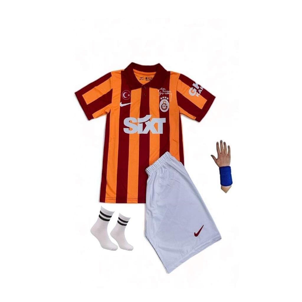 Set 4 piese Galata-sarayy Tricou cu dungi galben-roșu Centenar Design special pentru copii Noul sezon