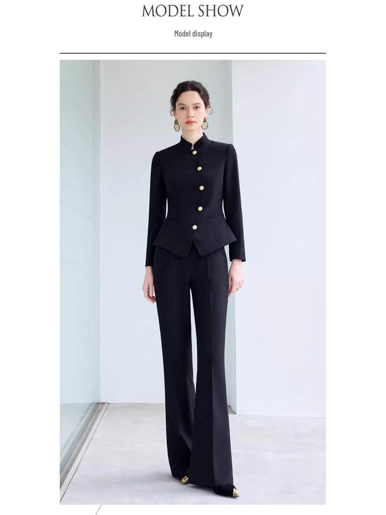 AD Damen High-End Herbst/Winter Businessanzug - Luxuriöses zweiteiliges formelles Set im chinesischen Stil