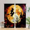 Halloween Härligt Spöke Rolig Pumpa Svart Katt Fönstergardiner För Barn Sovrum Vardagsrum Badrum Kök Dörr Hall 2 delar