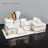 1 pz Resina Luce Lusso Bagno Vassoio Lavabo Hotel Bagno Tavolo Lavabo Bagno Porta Spazzolino Decorazione Accessori WC