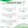 50 Pack 4/6/8/10/12 Inch Plant Saucer Clear Plastic Plant Trays Round Plant Water Tray Flower Pot Saucers Drip Plate Dish for Indoor Outdoor Garden