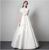 French Light Wedding Dress Certificate Registration Dress Small White Dress Satin Door Dress Korean Temperament Small Bride Engagement