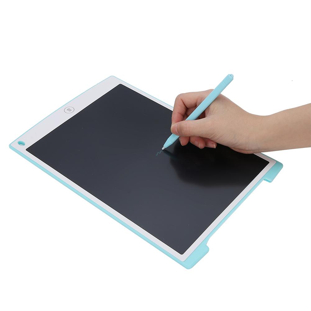 12in LCD Hand Writing Pad Eye Protection Children Drawing Electronic Tablet Board with Pen(Blue(with Lock Key) )