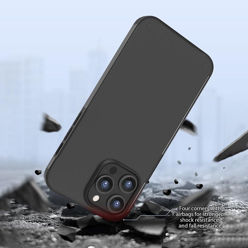 

X-LEVEL For iPhone 12/12 Pro Case PC+TPU Matte Shockproof Cell Phone Cover Black