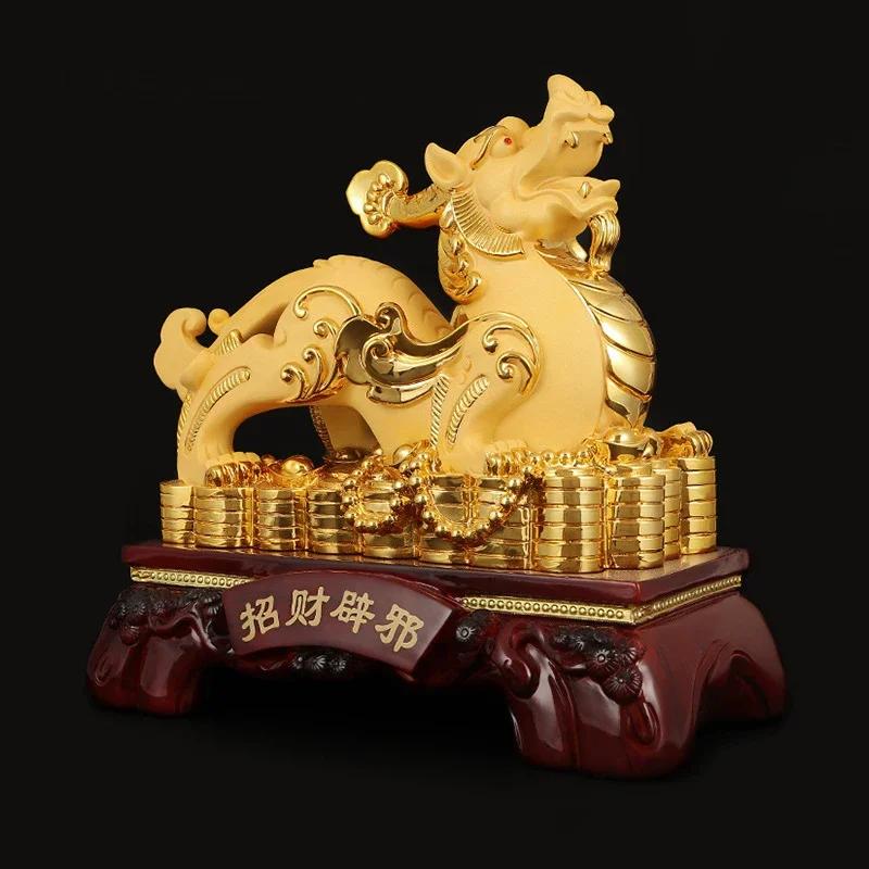 Lucky Pixiu Ornaments Living Room Home Craft Statues Sculptures Gift