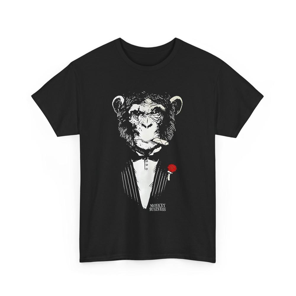 Monkey Business T-Shirt Funny Animal Tee Jungle Theme Unisex Shirt  Unisex T-Shirt L