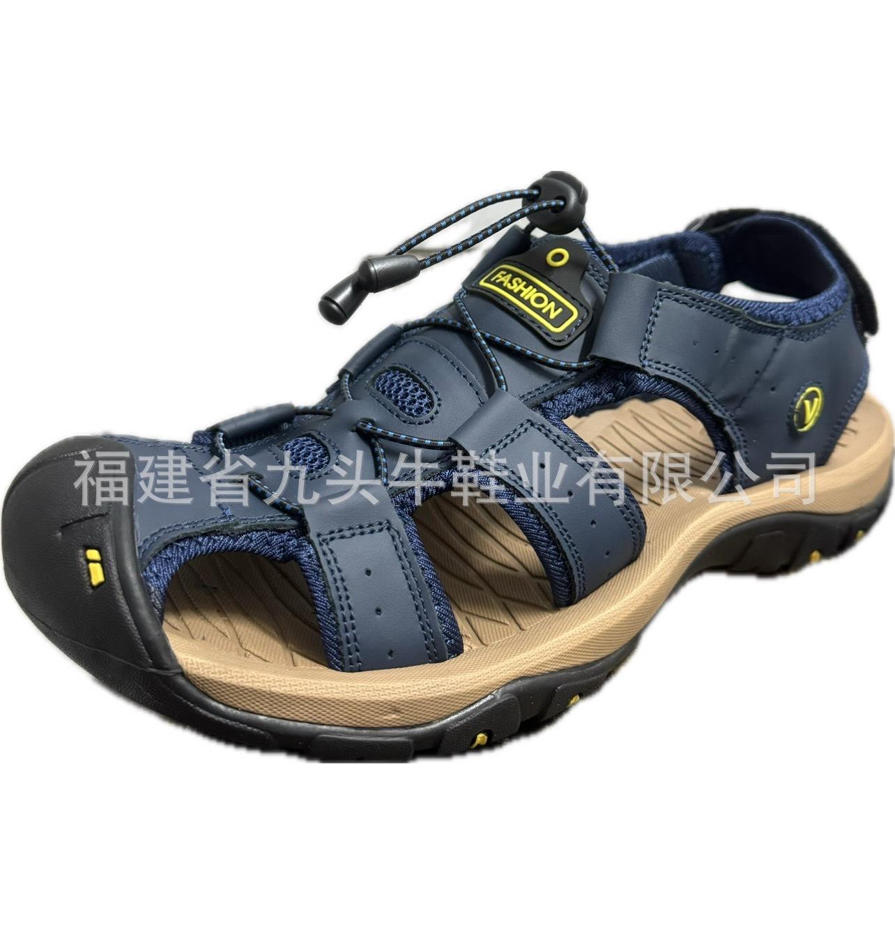 

Летние мужские сандалии больших размеров, уличная пляжная обувь, сандалии на липучке, натуральная кожа, кожа первого слоя, дышащая повседневная обувь 48