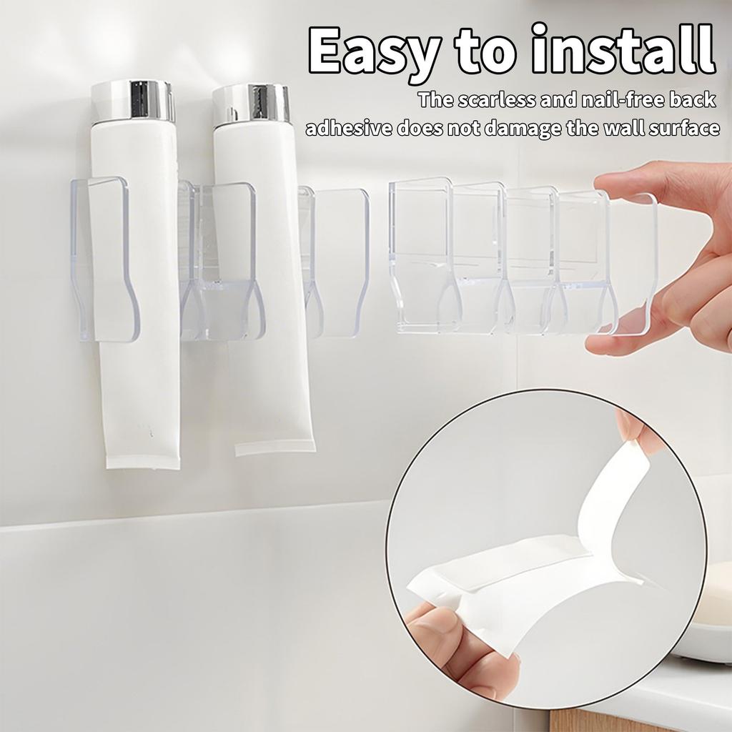 Shelf Without Punching Wall Mounted Toothpaste Shelf Multifunctional Cosmetic Shelf