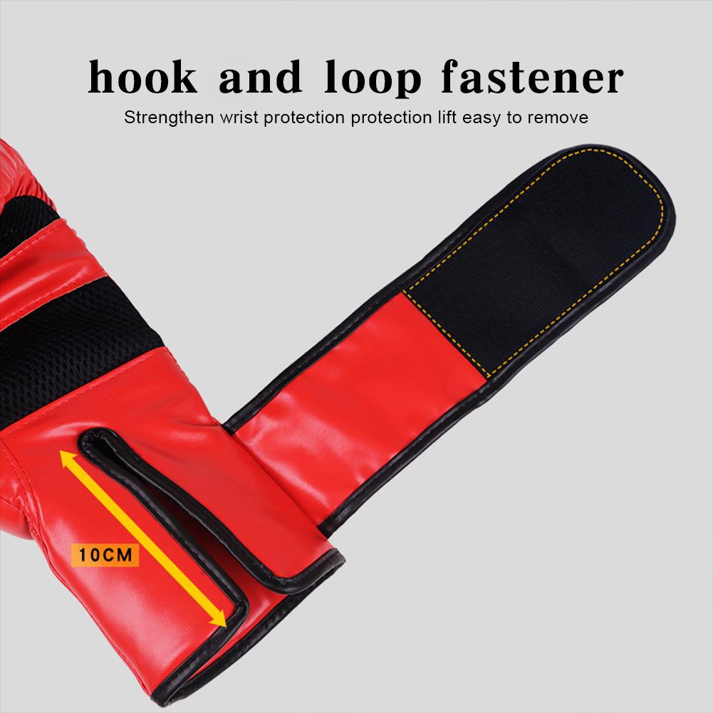 Boxhandschuhe Box-Trainingshandschuhe Klettverschluss Sandsackhandschuhe PU-Leder Verstellbare Pratzen für Kinder Erwachsene