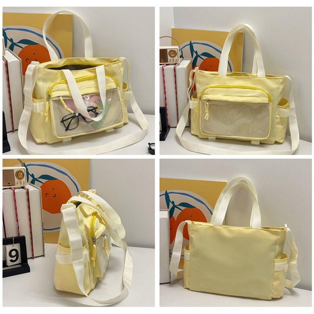 Harajuku JK Shoulder Bag Large Capacity Lolita Handbag Lovely Transparent Itabag  Shopping