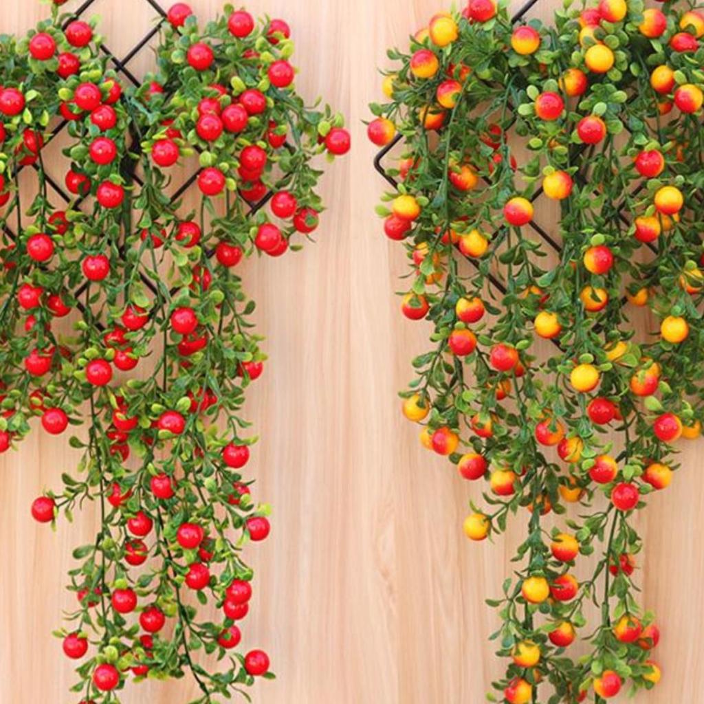 Artificial Green Flower Vine Wall Hanging for Indoor/Outdoor Decoration