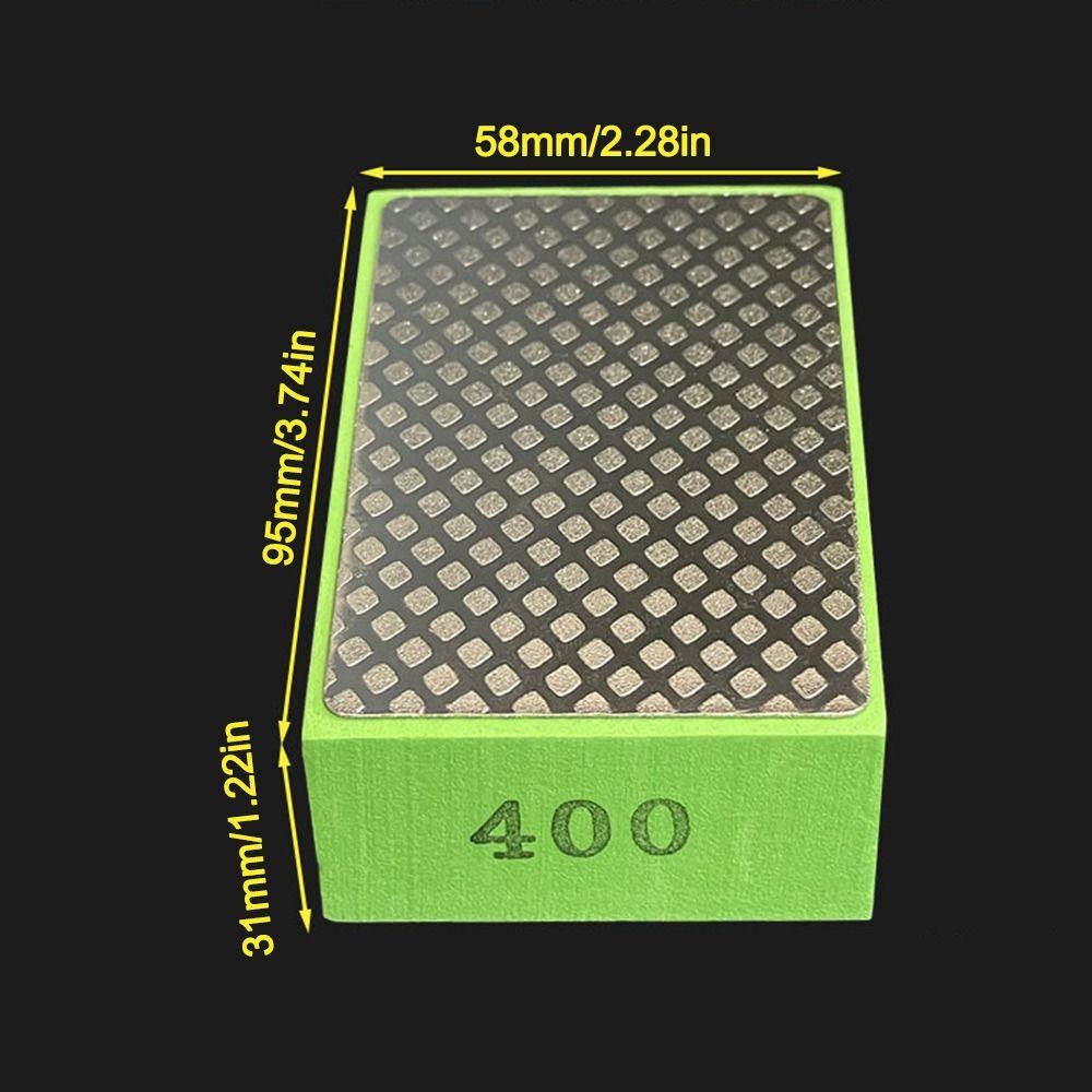 60/100/200/400 Grit Diamond Hand Polishing Pads 95x58mm Stone Marble Ceramic Polishing Pads