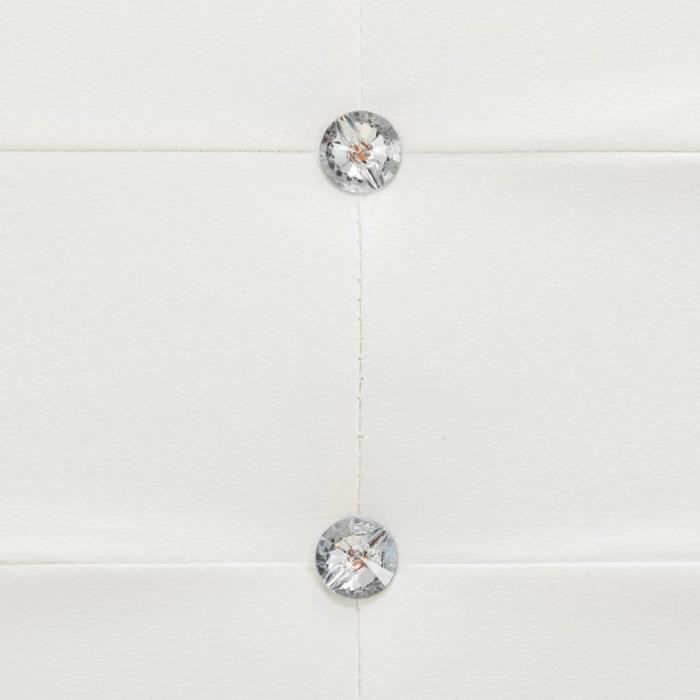 Lit avec matelas à mémoire de forme - VIDAXL - Blanc - 140x200 cm - Cadre en fer et MDF