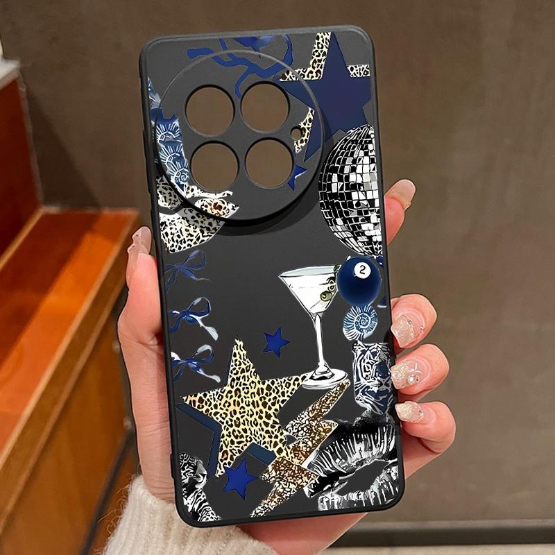 Case For OnePlus 15 13 13T 12 Leopard Star Disco Ball Pattern Shockproof Bumper Soft Silicone Cover For Oneplus Nord 5 13R 12R 11R 5G