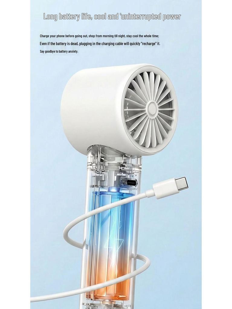 Portable USB Rechargeable High-Speed Mini Cooling Fan with Ice Pack