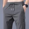 Pantaloni in Seta Ghiaccio Pantaloni Leggeri Business Casual Outdoor Elastici Traspiranti Gamba Dritta Pantaloni Sportivi