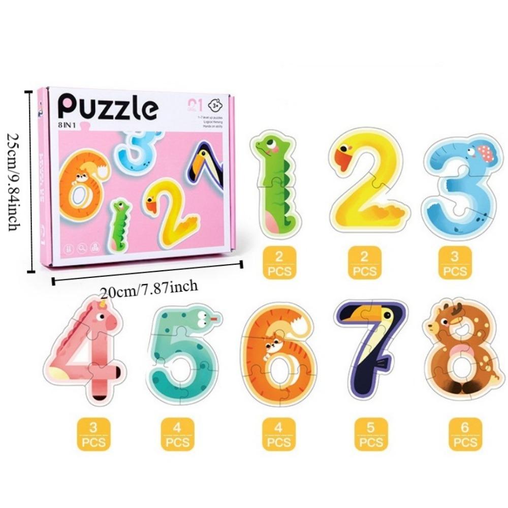 Panda Puzzle Waldtiere Elefant Zahlen Puzzle Cartoon Tier Puzzle Einweihung