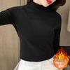 2025 Autumn/Winter Women's German Velvet Thermal Double-Sided Fleece Turtleneck Base Layer Top