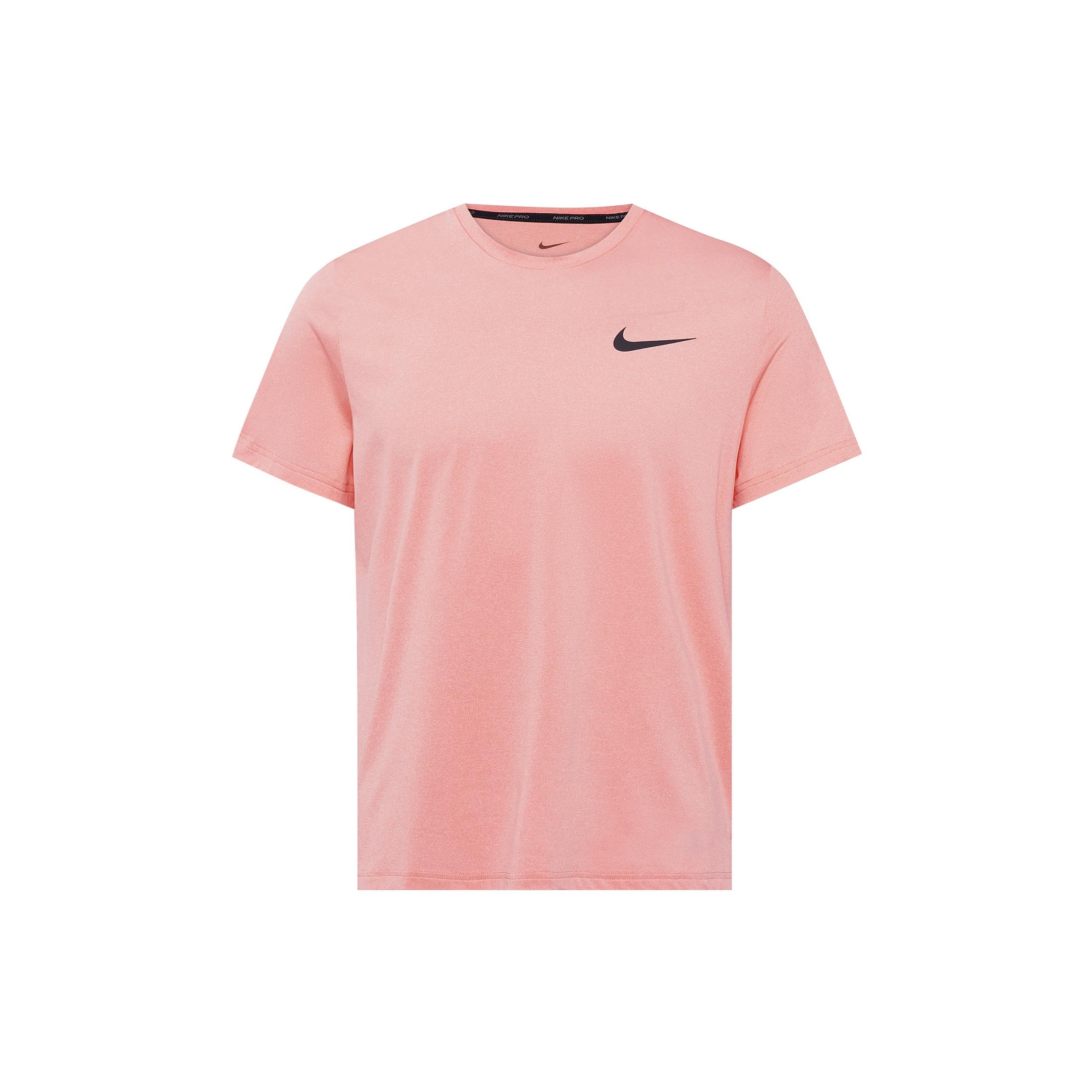 Nike Pro Dri-FIT Solid Color Casual Sports Quick Dry Round Neck Short Sleeve Pink Men s CZ1182-827 M