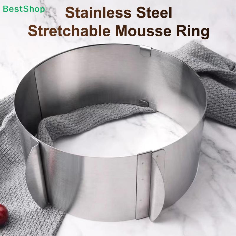 Adjustable Stainless Steel Cake Ring - 6-12 Inch Expandable Mousse Ring for Baking & Cake Decorating