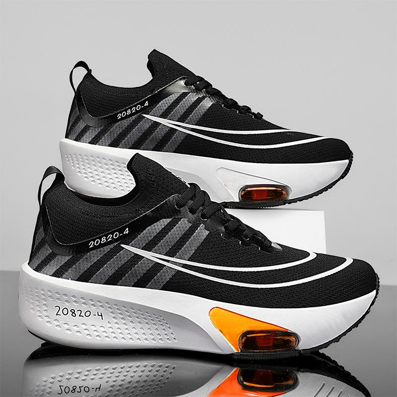 

Летние дышащие кроссовки из сетки с амортизацией для мужчин и женщин, износостойкие и нескользящие, повседневные спортивные кроссовки на воздушной подушке для пар 45 чёрный