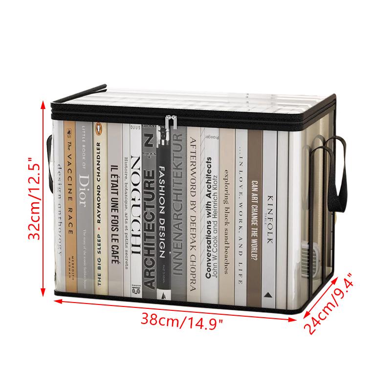 Toys Organization Student Book Storage Bag Large Capacity Foldable Portable Storage Box Transparent Dustproof Waterproof Clothes