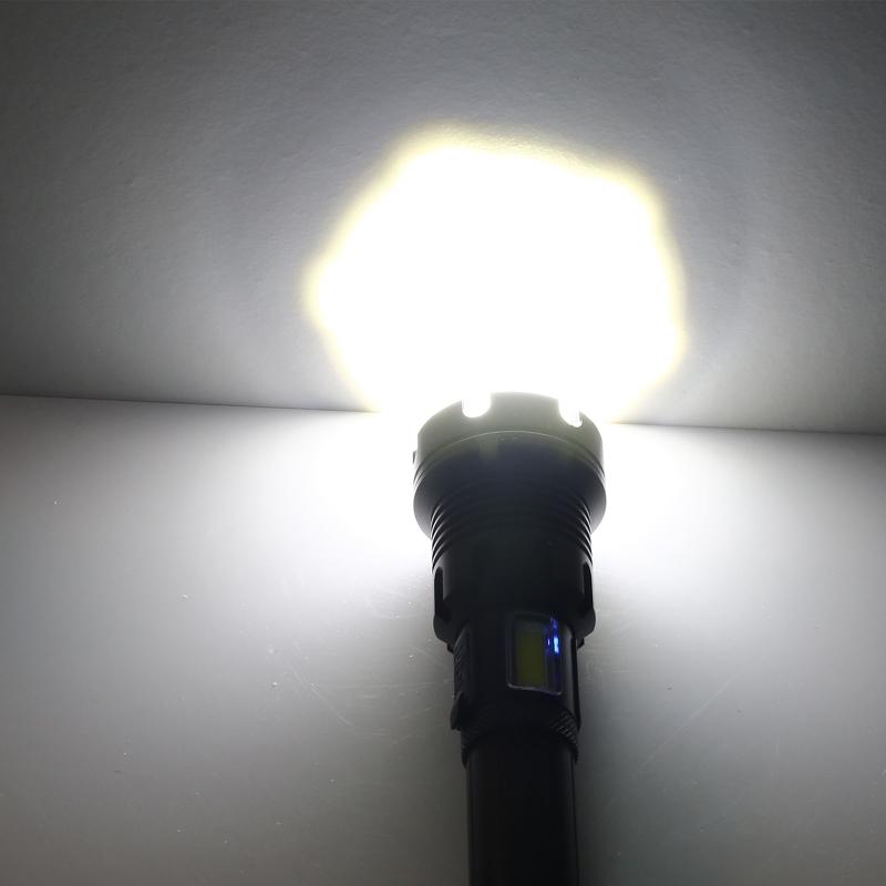 Super Bright Strong Lights Focusing LED Flashlight Outdoor Portable Built-in Rechargeable Battery Multi-function Lights