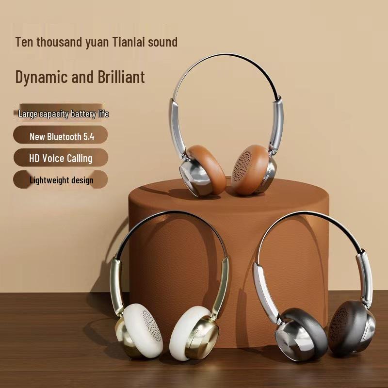 Retro American-Style Over-Ear Wireless Bluetooth Headphones, M20, with Long Battery Life