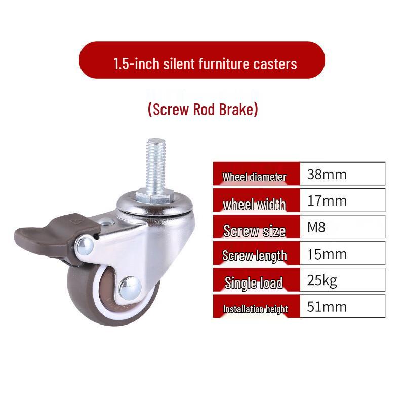 Shangjinsheng Silent TPR Furniture Caster Wheels