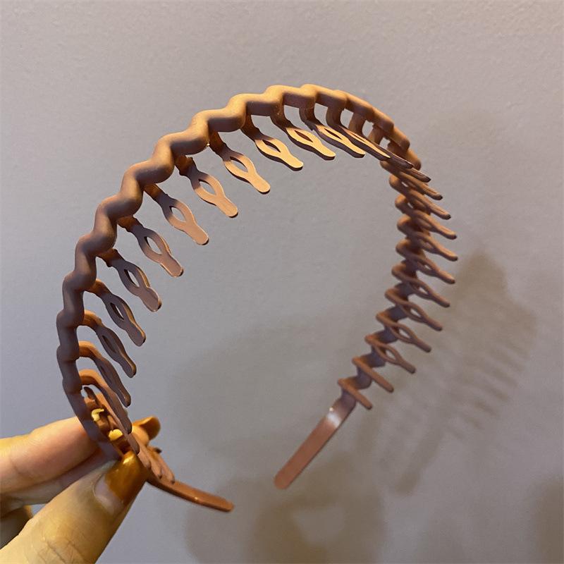 

Корейские модные повязки для волос с длинными зубцами для женщин, нескользящие расчески для волос, однотонные геометрические ободок, женские аксессуары для волос для девочек