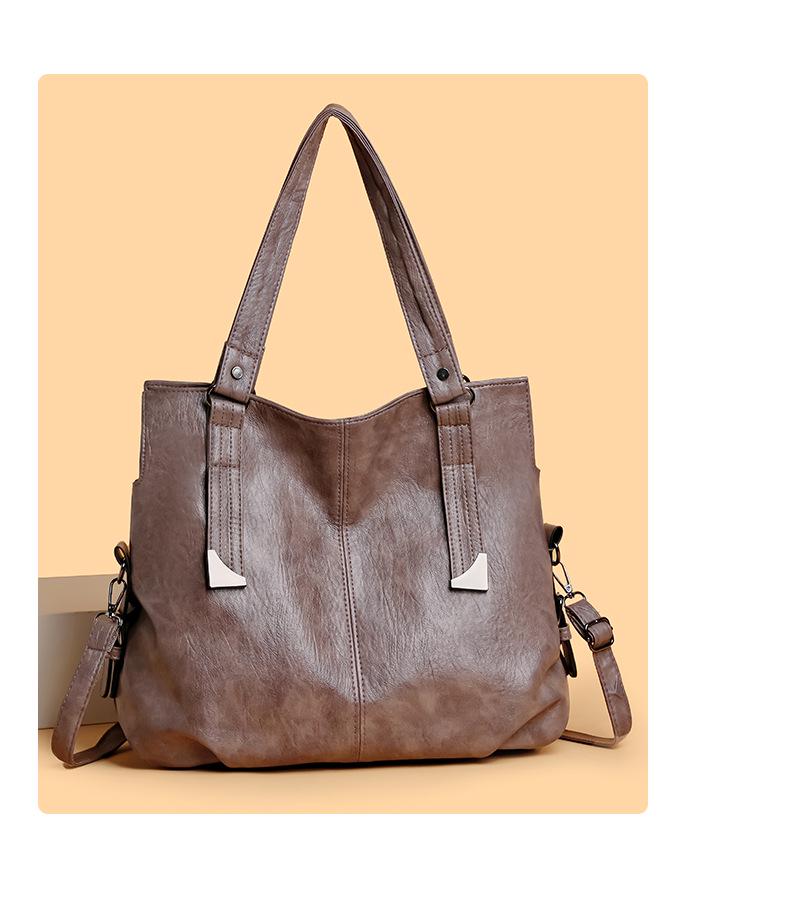 

2025 Trendy Retro Casual Shoulder Tote & Crossbody Handbag верблюд