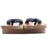 KYOETSU Men's Geta Sandals with Two-Toothed Straps and Patterned Straps, Paulownia Wood (Natural Size 10, 26.0 cm)