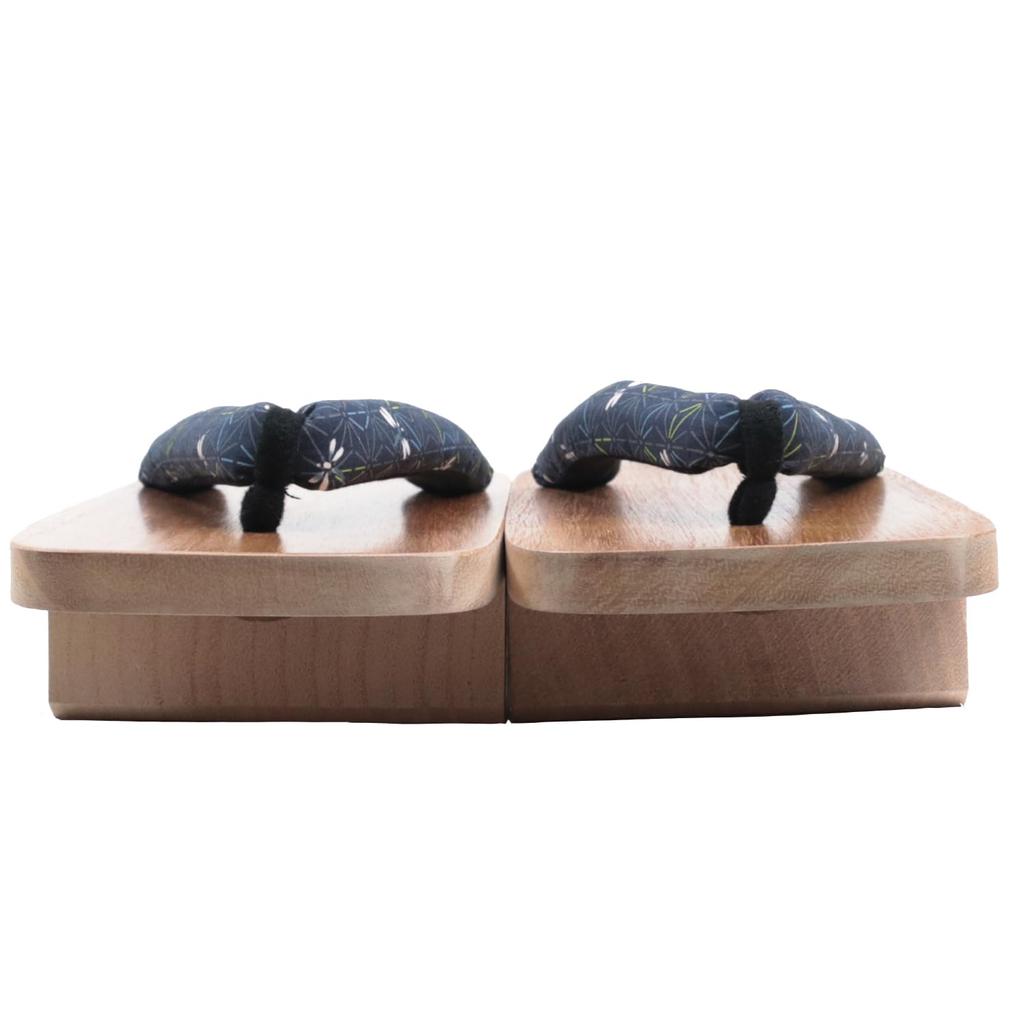 KYOETSU Men's Geta Sandals with Two-Toothed Straps and Patterned Straps, Paulownia Wood (Natural Size 10, 26.0 cm)