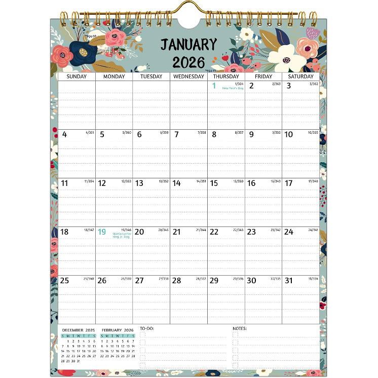 Wall Calendar 2026-2027 – 2 Year Calendar 2026-2027, 8.5 x 11 In, Jan 2026 - Dec 2027, 2026 Calendar 24 Months, Small Monthly Calendar 2026