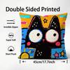 Doodle Cat Collection Cushion Cover Soft Decorative Pillow Case Suitable For Bedroom Sofa Car Travel Use