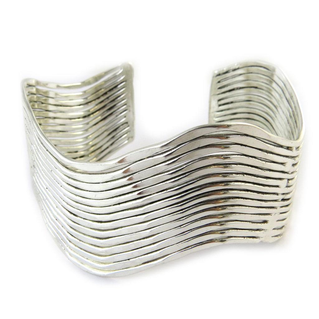 Les Trésors De Lily [N8081] - Silver 'Cleopatra' Designer Bracelet