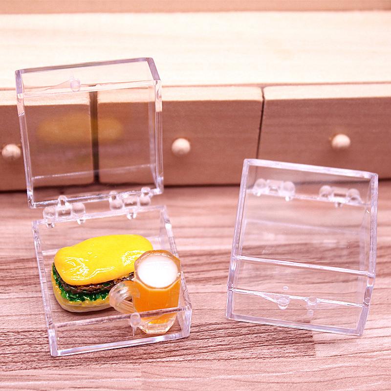 2Pcs Dollhouse Miniature Candy Box Dessert Cake Storage Box Model Home Decor Toy