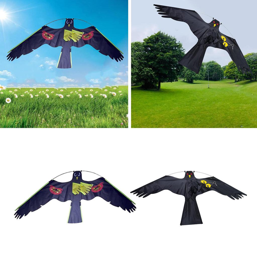 Realistic Large Flying Hawk Kite Bird Repeller Bird Scarer Pigeon Decoy