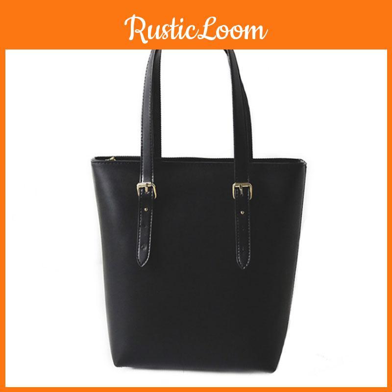 Fashionable Women Pu Leather Messenger Bag With Simple Line Design And Polyester Lining