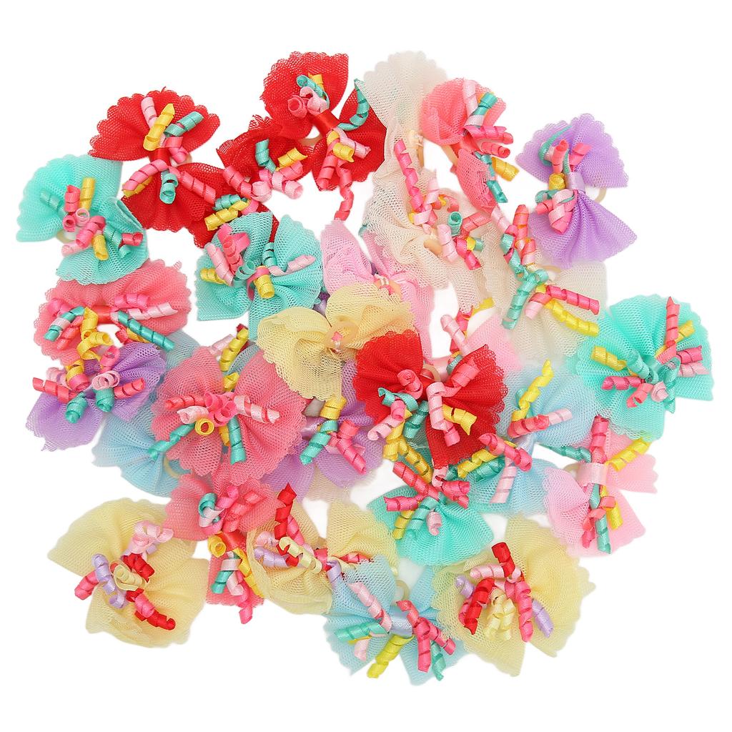 31 st Hundhårrosetter Spetsrosett Design Husdjursklipprosetter Med Gummiband För Hundar Husdjur
