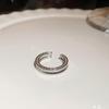18K Gold Plated Pearl & Diamond Open Ring: High-End Fashion Jewelry for Women