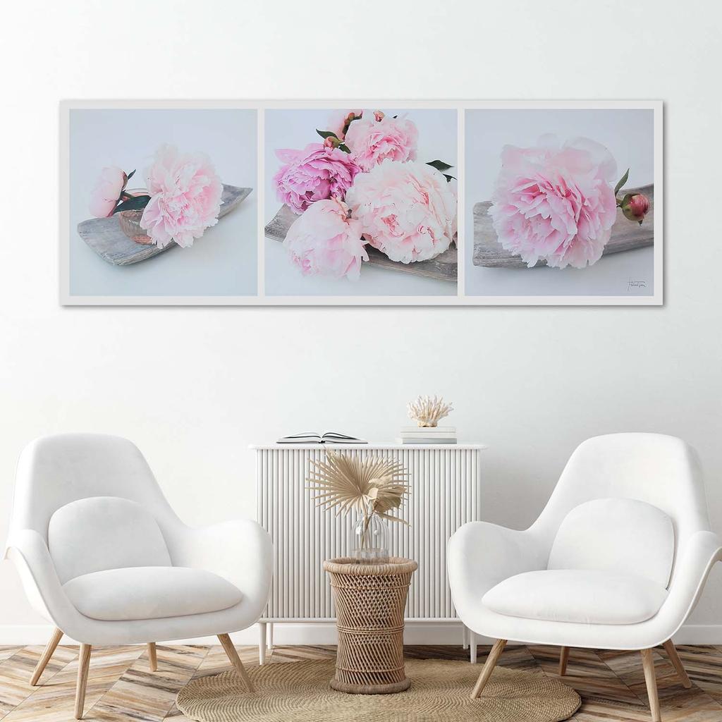 Leinwandbild Pfingstrose rosa Blumen