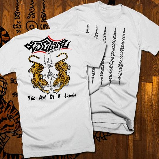 

Muay Thai Kickboxer T-Shirt UFC MMA Thailand Yak Sant Tiger Thai Boxer Fight tee XL